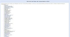 Desktop Screenshot of listes.infini.fr