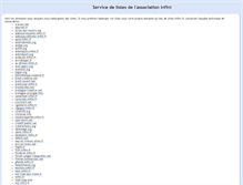 Tablet Screenshot of listes.infini.fr